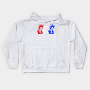 Punk Patriots Red White Blue by Blackout Design Kids Hoodie